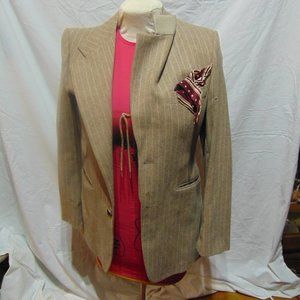 VINTAGE THREE PIECE SUIT PIERRE CARDIN PIN STRIPE